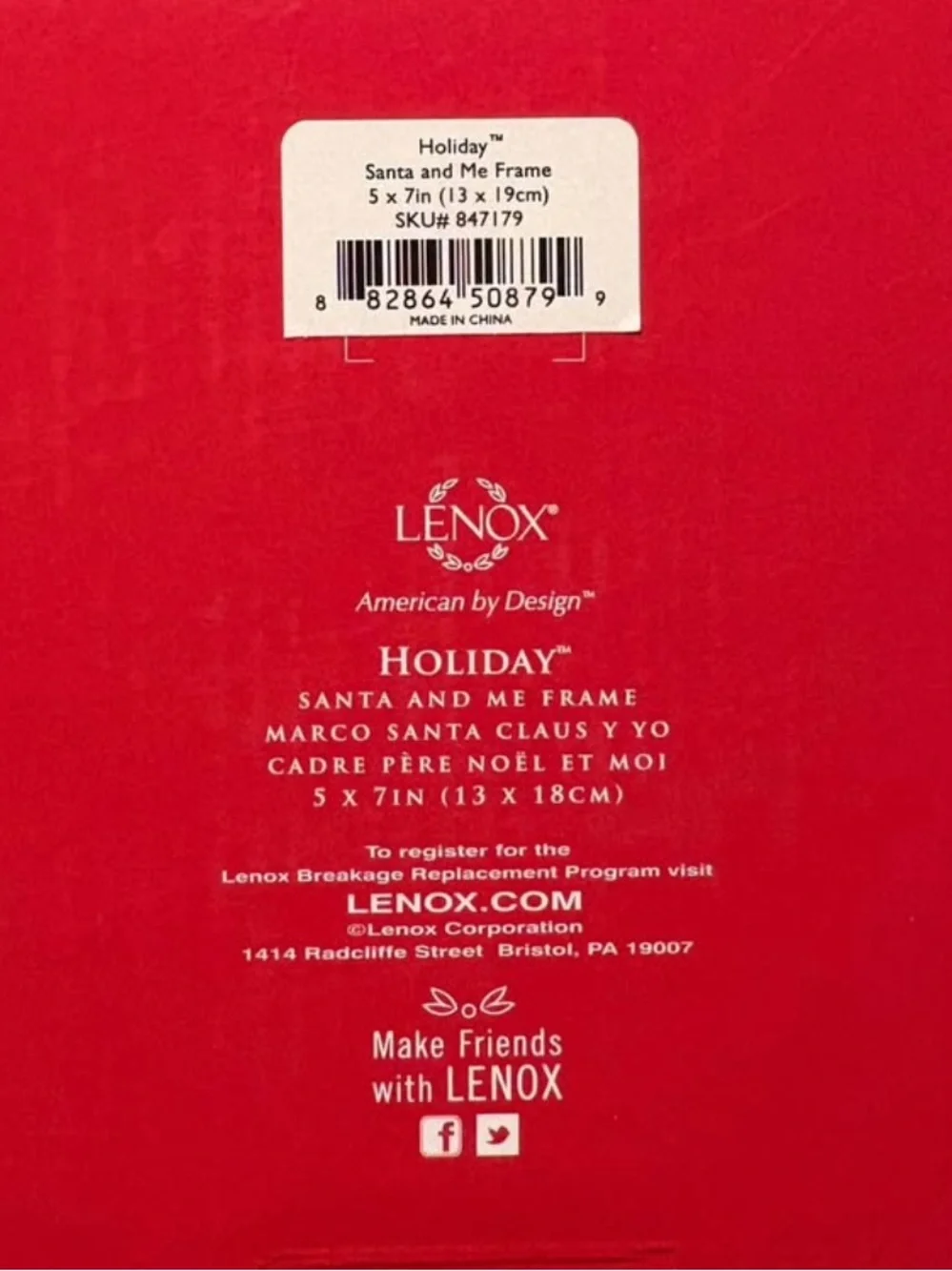 Lenox ‘Santa and Me’ Holiday Frame - 40th Anniversary Edition (2014)